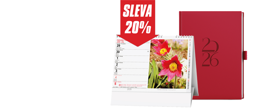 Kalendáře a diáře SLEVA 20%
