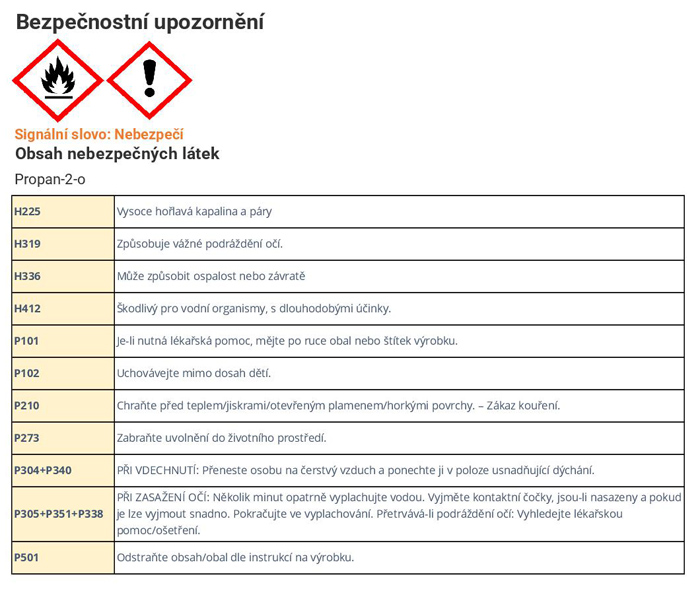 Bezpečnostní upozornění