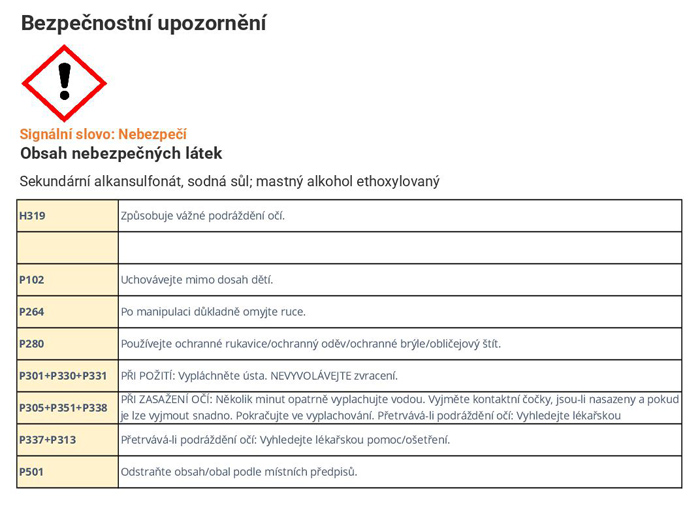 Bezpečnostní upozornění