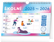  Školní plánovací kalendář s háčkem 2026 30x21cm