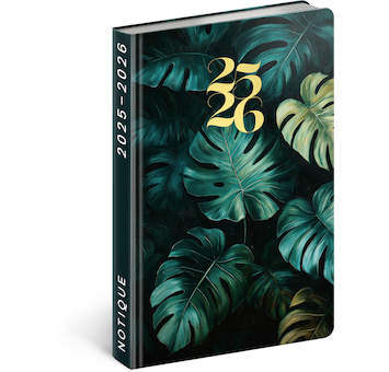  18měsíční diář Petito Monstera 2025/2026 11x17cm