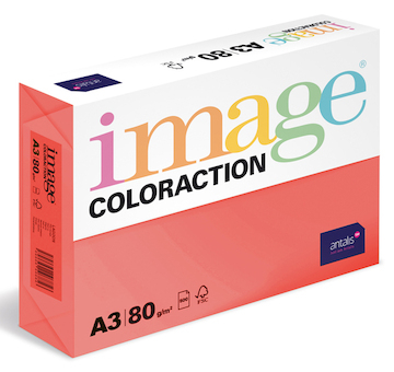 Barevný papír Image Coloraction A3 80g jahodově červená 500 ks