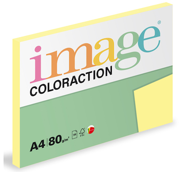 Barevný papír Image Coloraction A4 80g pastelově žlutá 100 ks
