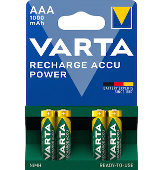 Baterie Varta nabíjecí přednabité AAA(1,2V) 1000mAh Power