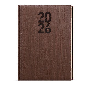 Denní diář Ctirad s výsekem Wood A5 hnědý