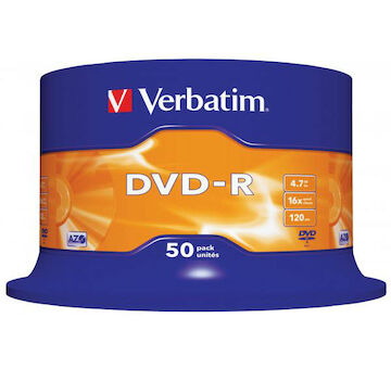 DVD-R Verbatim 4,7 GB 16x cake box 50 ks