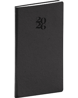  Kapesní diář Essenza 2026 káva 9x15,5cm