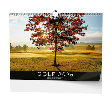 Nástěnný kalendář na šířku Golf české resorty A3 2026