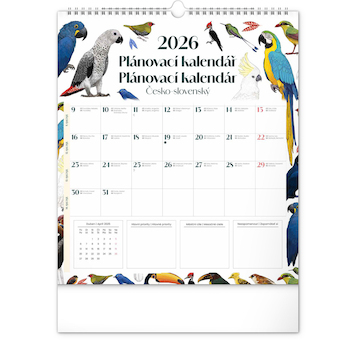  Nástěnný plánovací kalendář Animalium 2026 30x34cm