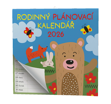 Nástěnný poznámkový kalendář Rodinný plánovací kalendář 2026