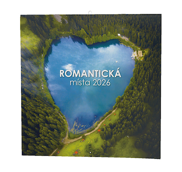 Nástěnný poznámkový kalendář Romantická místa 2026