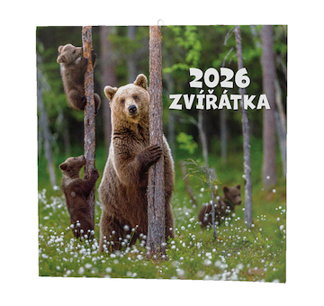 Nástěnný poznámkový kalendář Zvířátka 2026