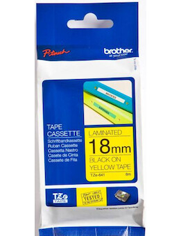 Páska do štítkovačů Brother TZe-641 18mm černá žlutá