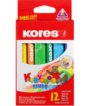Pastelky Kores voskové trojhranné jumbo