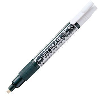 Popisovač křídový Pentel bílý 2-4mm seříznutý