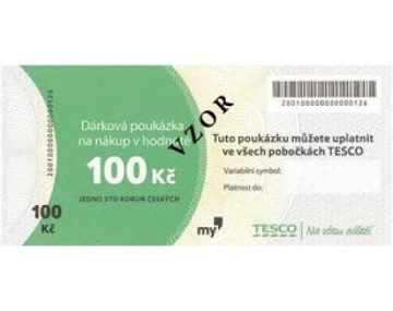 Poukázky Tesco v hodnotě 200 Kč
