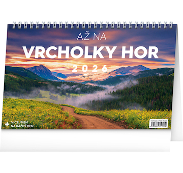  Stolní kalendář Až na vrcholky hor 2026 23,1x14,5cm