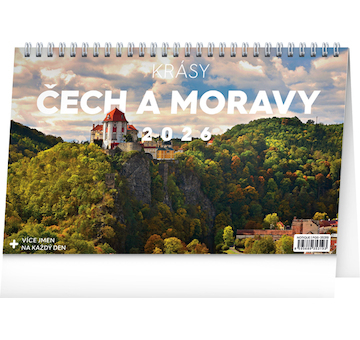  Stolní kalendář Krásy Čech a Moravy 2026 23,1x14,5cm