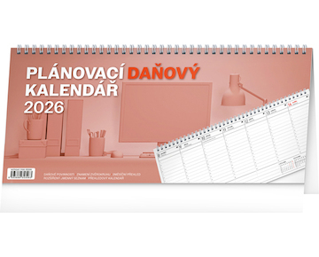  Stolní kalendář Plánovací daňový 2026 33x14,5cm