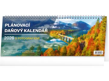  Stolní kalendář Plánovací daňový s fotografiemi 2026 33x12,5cm