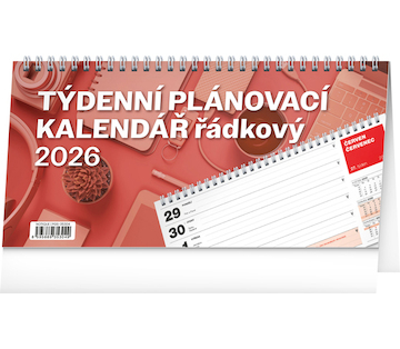  Stolní kalendář Plánovací řádkový 2026 25x12,5cm