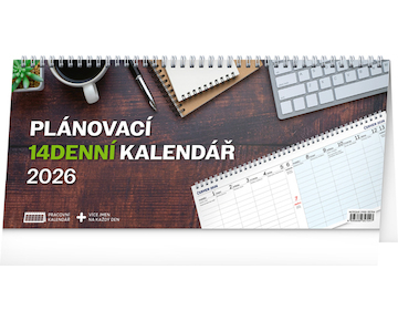  Stolní kalendář Pracovní 2026 14denní 33x14,5cm
