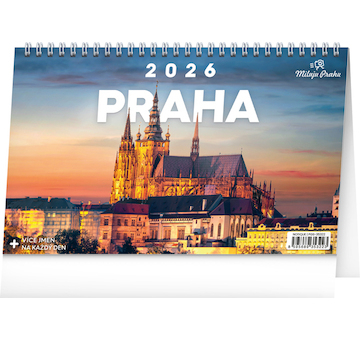  Stolní kalendář Praha Miluju Prahu 2026 23,1x14,5cm