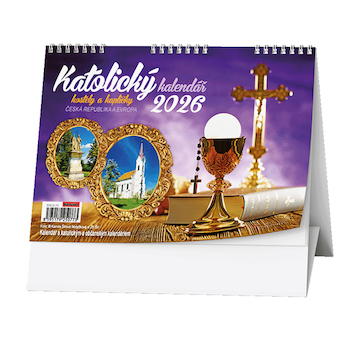 Stolní kalendář týdenní Katolický kalendář kostely a kapličky 2026
