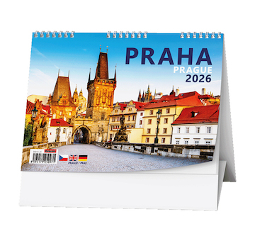 Stolní kalendář týdenní Praha 2026