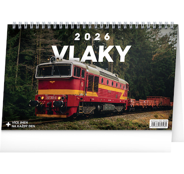  Stolní kalendář Vlaky 2026 23,1x14,5cm