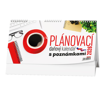 Stolní kalendáře pracovní Plánovací daňový kalendář s poznámkami 2026