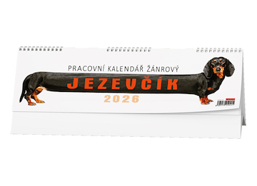 Stolní kalendáře pracovní Pracovní kalendář ŽÁNROVÝ Jezevčík 2026