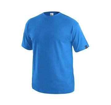 Tričko DANIEL krátký rukáv azurově modré vel. 2XL