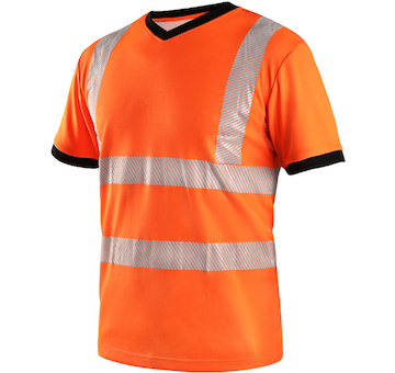 Tričko pánské výstražné RIPON 3XL oranžovo-černé