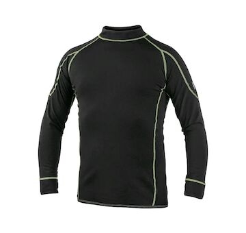 Tričko REWARD funkční dlouhý rukáv pánské černo-zelené vel. XXXL