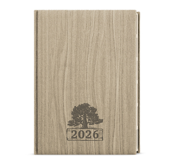 Týdenní diář Oskar Wood A5 světle hnědý