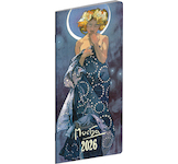  Kapesní diář Alfons Mucha 2026 plánovací měsíční 8x18cm