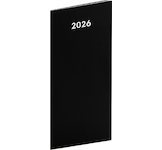 Kapesní diář Černý 2026 plánovací měsíční 8x18cm