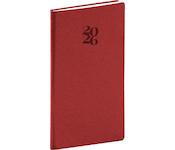 Kapesní diář Essenza 2026 třešeň 9x15,5cm