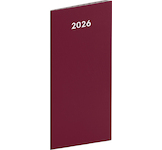  Kapesní diář Vínový 2026 plánovací měsíční 8x18cm
