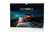 Nástěnný kalendář na šířku Dream Cars A3 2026