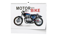 Nástěnný kalendář na šířku Motorbike A3 2026