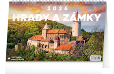  Stolní kalendář Hrady a zámky 2026 23,1x14,5cm