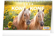  Stolní kalendář Koně Kone CZ/SK 2026 23,1x14,5cm