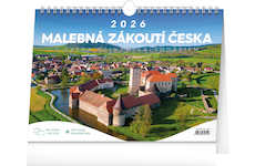  Stolní kalendář Malebná zákoutí Česka 2026 s extra velkým kalendáriem 30x21cm
