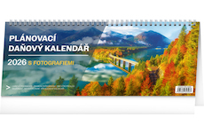  Stolní kalendář Plánovací daňový s fotografiemi 2026 33x12,5cm