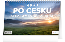  Stolní kalendář Po Česku stezkami Via Czechia 2026 23,1x14,5cm
